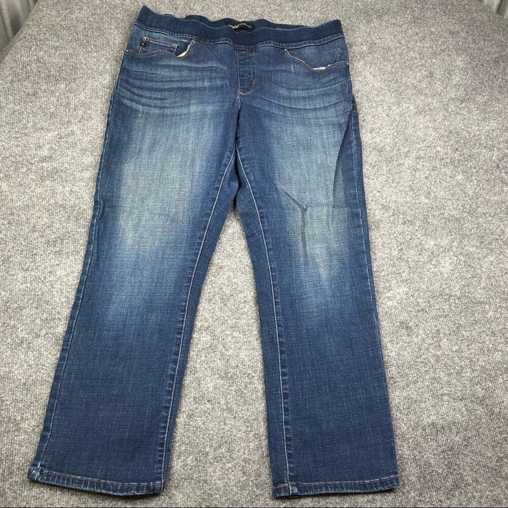 Lee Platinum label natural fit straight leg jeans medium wash high rise Size 34